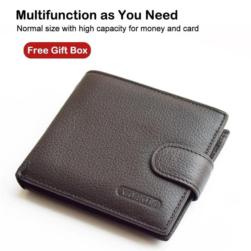 Echtes Leder Männer Geldbörsen Kuh Leder Brieftasche Männer Münzfach Geld Tasche Mode Herren Geldbörsen Mit Karten Halter