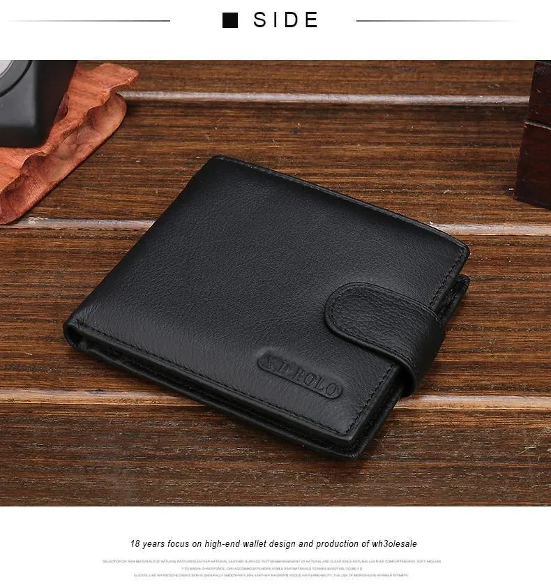 Echtes Leder Männer Geldbörsen Kuh Leder Brieftasche Männer Münzfach Geld Tasche Mode Herren Geldbörsen Mit Karten Halter