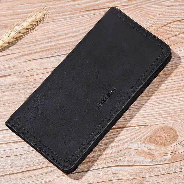 Leder Männer Brieftaschen Business Marke Karte halter Geldbörse männer Lange Zipper Brieftasche Leder Kupplung Carteira Masculina