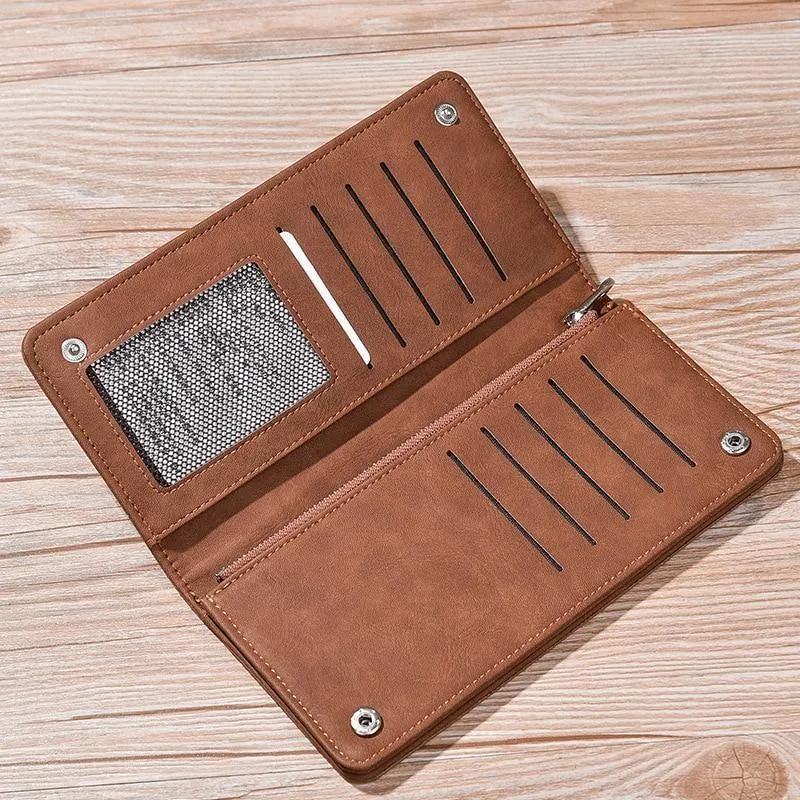 Leder Männer Brieftaschen Business Marke Karte halter Geldbörse männer Lange Zipper Brieftasche Leder Kupplung Carteira Masculina