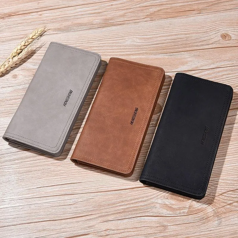 Leder Männer Brieftaschen Business Marke Karte halter Geldbörse männer Lange Zipper Brieftasche Leder Kupplung Carteira Masculina