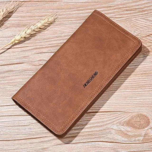 Leder Männer Brieftaschen Business Marke Karte halter Geldbörse männer Lange Zipper Brieftasche Leder Kupplung Carteira Masculina