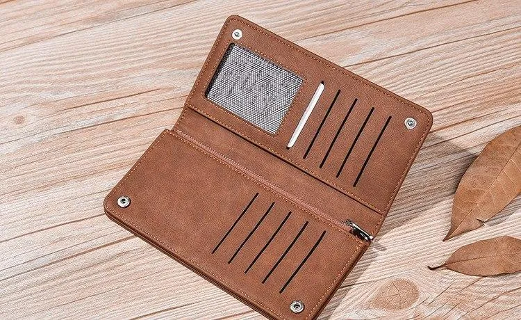 Leder Männer Brieftaschen Business Marke Karte halter Geldbörse männer Lange Zipper Brieftasche Leder Kupplung Carteira Masculina