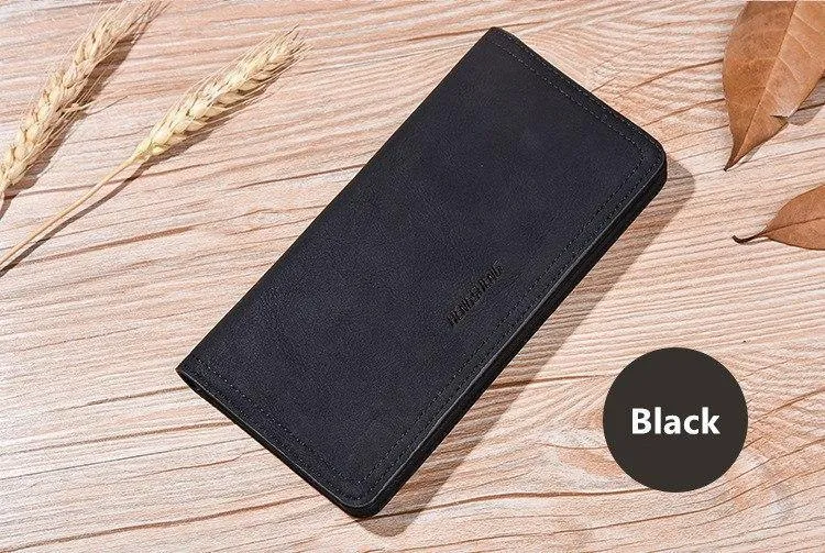 Leder Männer Brieftaschen Business Marke Karte halter Geldbörse männer Lange Zipper Brieftasche Leder Kupplung Carteira Masculina