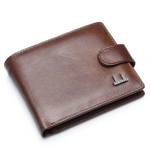 Leder Herren Geldbörsen Mit Münzfach Braun Brieftasche Geldbörse Männlich Hohe Qualität Großhandelspreis