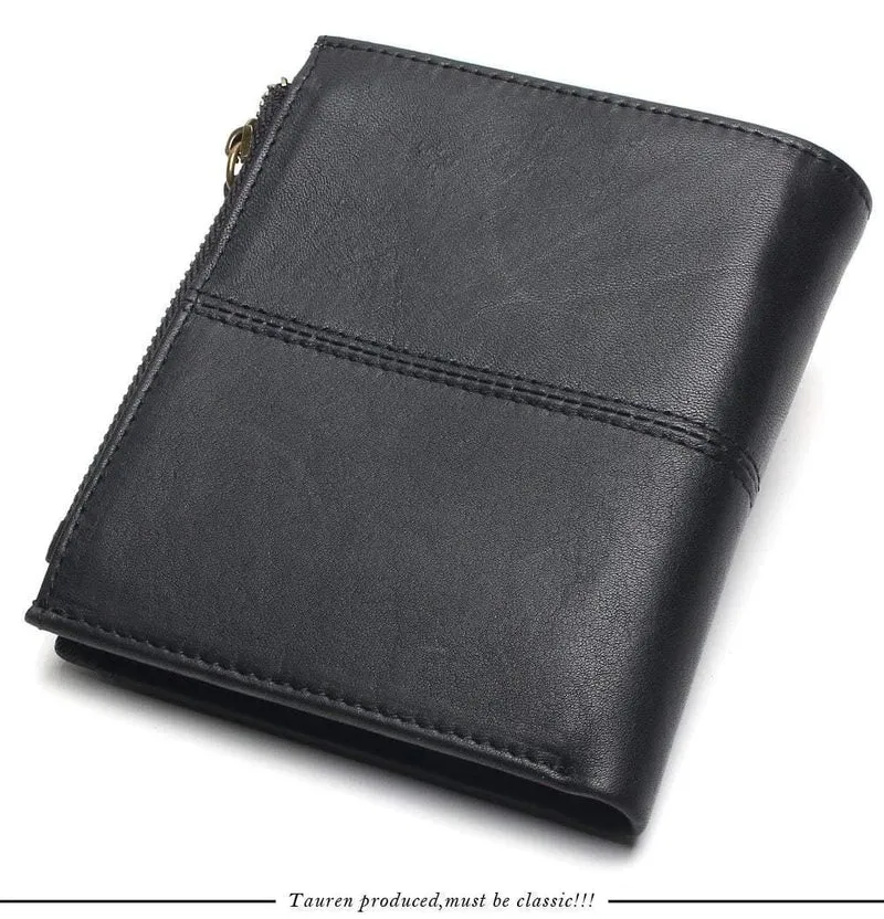 Leder Herren Geldbörsen Kurze Geldbörse Kleine Vintage Geldbörse Rindsleder Leder Kartenhalter Tasche Geldbörse Herren Geldbörsen