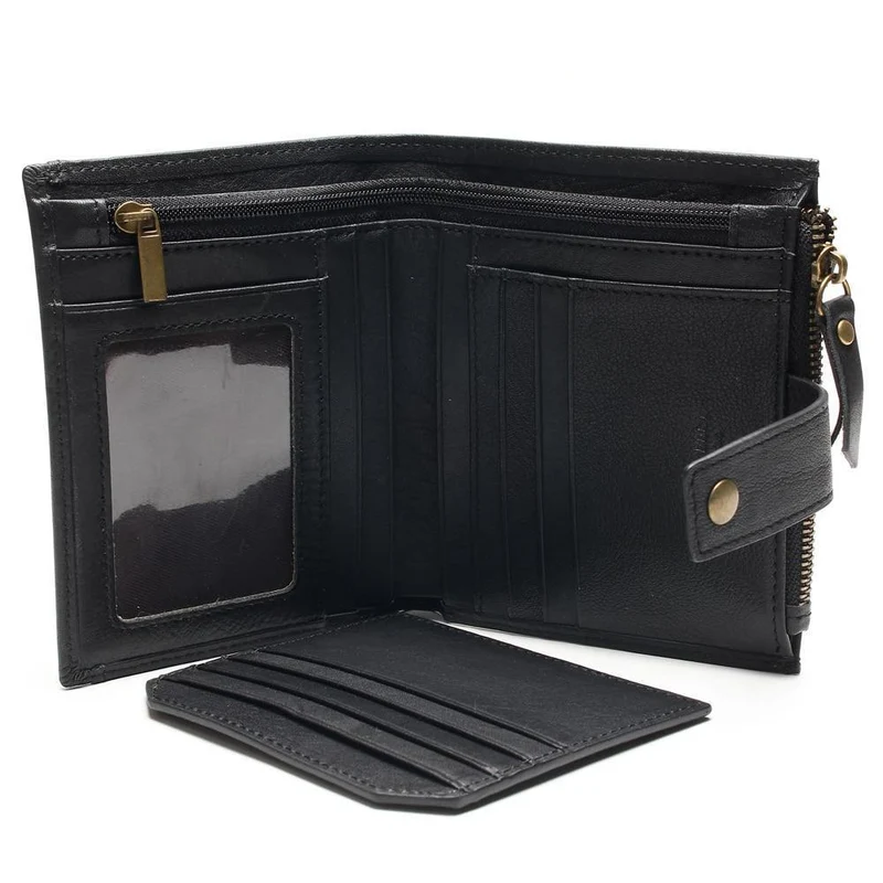 Leder Herren Geldbörsen Kurze Geldbörse Kleine Vintage Geldbörse Rindsleder Leder Kartenhalter Tasche Geldbörse Herren Geldbörsen