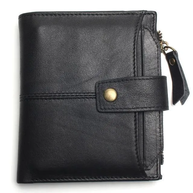 Leder Herren Geldbörsen Kurze Geldbörse Kleine Vintage Geldbörse Rindsleder Leder Kartenhalter Tasche Geldbörse Herren Geldbörsen