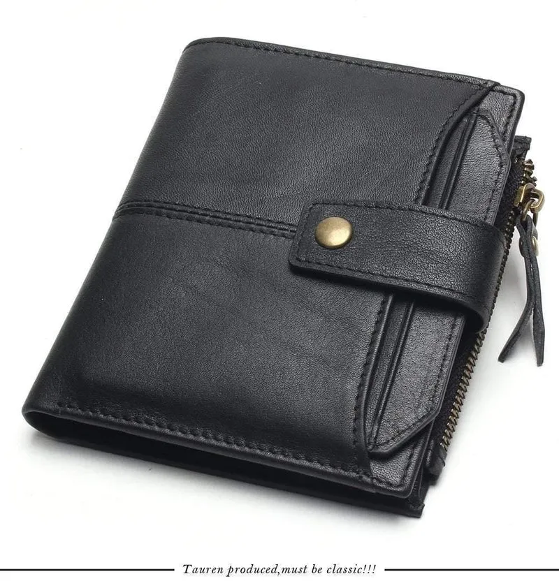 Leder Herren Geldbörsen Kurze Geldbörse Kleine Vintage Geldbörse Rindsleder Leder Kartenhalter Tasche Geldbörse Herren Geldbörsen
