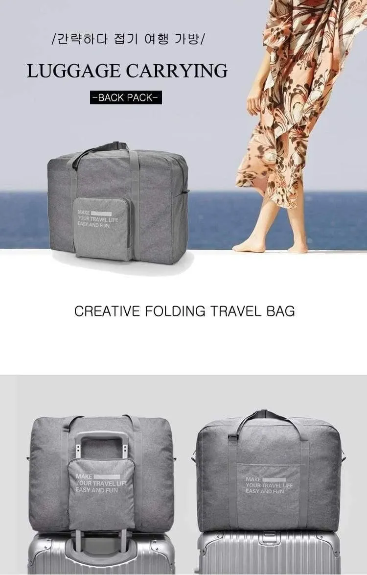 Mode Große Kapazität Trolley Reisetasche Herren Wasserdichte Koffer Gepäck Tasche Tragbare Falten Duffle Tasche