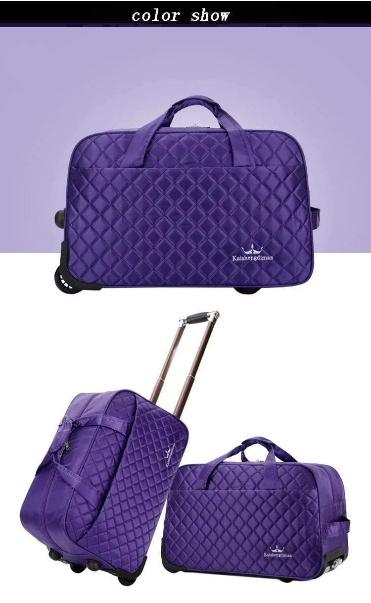 Gepäcktasche Trolley Reisetasche mit großer Kapazität auf Rädern für Frauen Männer Koffer Reise Reisetasche Rollgepäck
