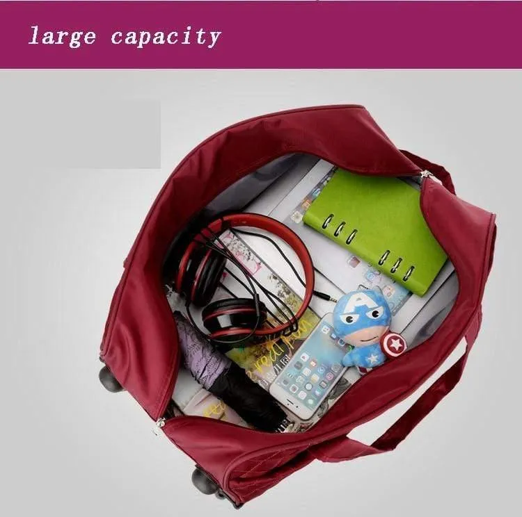Gepäcktasche Trolley Reisetasche mit großer Kapazität auf Rädern für Frauen Männer Koffer Reise Reisetasche Rollgepäck