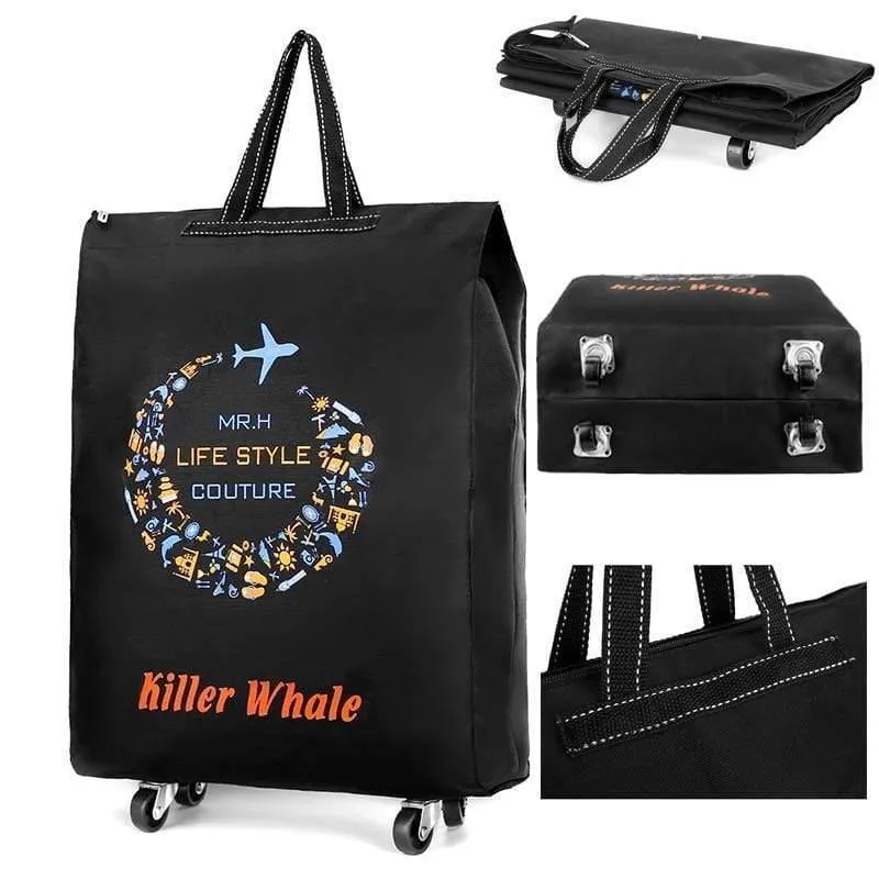 Reisetasche Faltbare Damen-Einkaufstasche Lebensmittelgeschäft-Abzieher-Laufkatzentasche Laufradtasche Tragbarer Speicher-Einkaufswagen