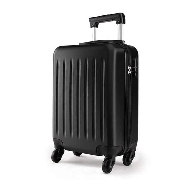 Koffer Rollen Handgepäck 4 Räder Spinner Trolley Reisetasche Hardside ABS 19 24 28 Zoll Set Schwarz K1872