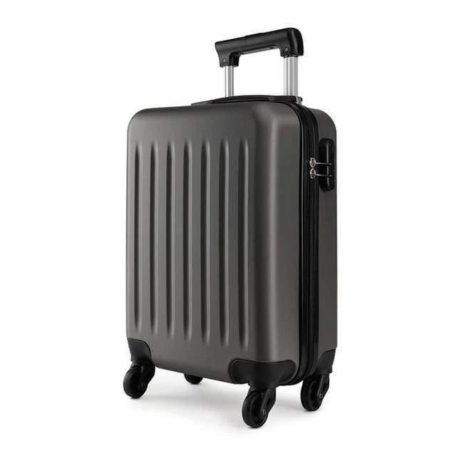 Koffer Rollen Handgepäck 4 Räder Spinner Trolley Reisetasche Hardside ABS 19 24 28 Zoll Set Schwarz K1872