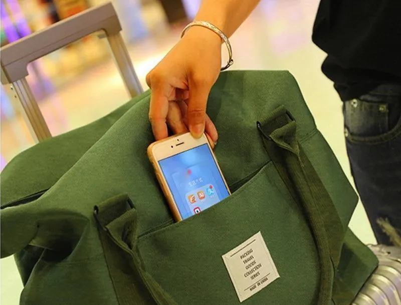 Travel Abroad Boarding Bag Große Kapazität Handgepäck Umhängetasche Aufbewahrungstasche Kleidung Trolley Oxford Reisetasche