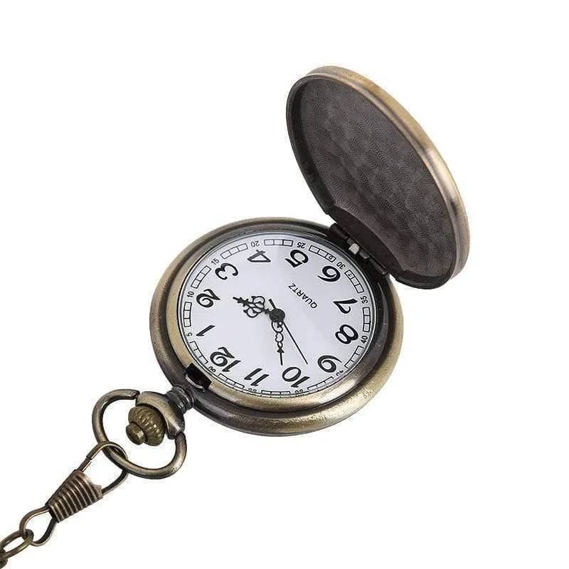 Quarz Taschenuhr Piraten Schädel Kopf Horror mit Kette Männer Frauen Anhänger Halskette Für Geschenk Weihnachten