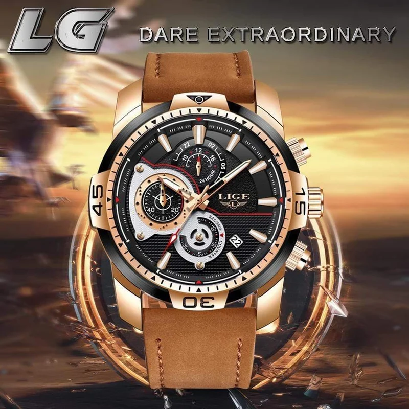 Herren Uhren Top Brand Luxus Casual Leder Quarz Uhr Männlichen Sport Wasserdichte Uhr Gold Uhr Männer Relogio Masculino