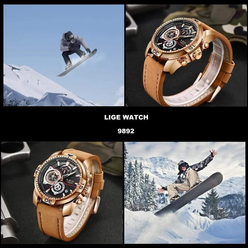 Herren Uhren Top Brand Luxus Casual Leder Quarz Uhr Männlichen Sport Wasserdichte Uhr Gold Uhr Männer Relogio Masculino