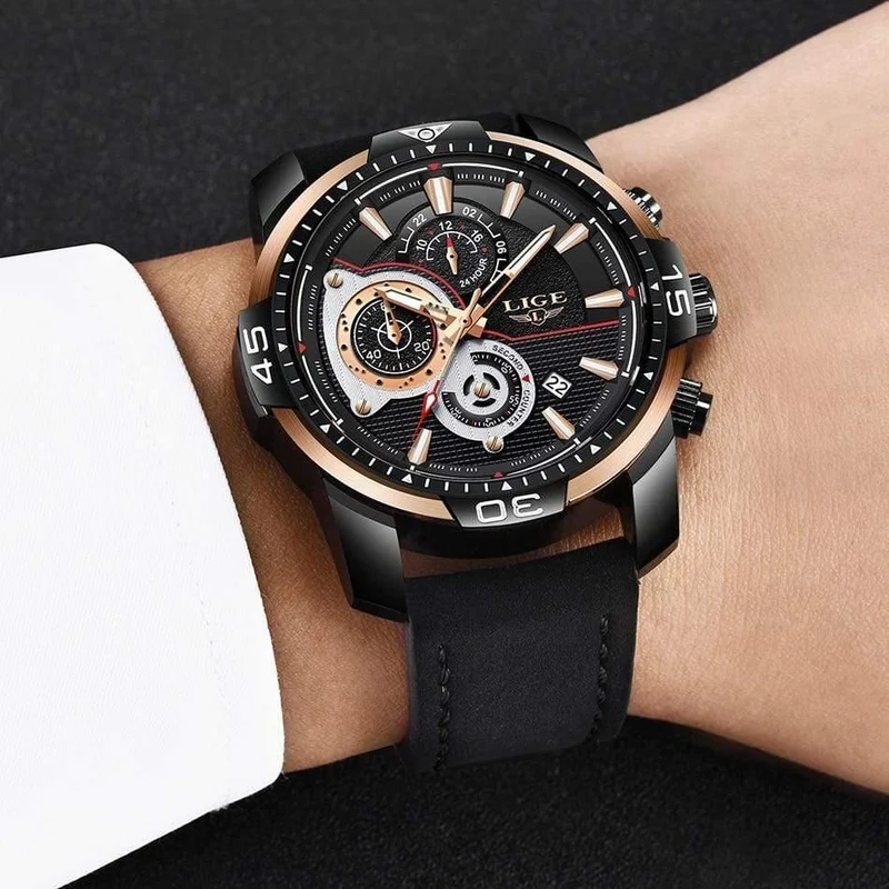 Herren Uhren Top Brand Luxus Casual Leder Quarz Uhr Männlichen Sport Wasserdichte Uhr Gold Uhr Männer Relogio Masculino