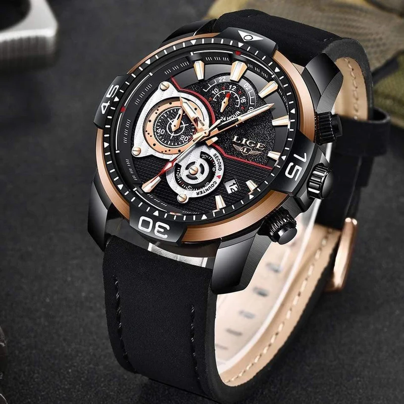 Herren Uhren Top Brand Luxus Casual Leder Quarz Uhr Männlichen Sport Wasserdichte Uhr Gold Uhr Männer Relogio Masculino