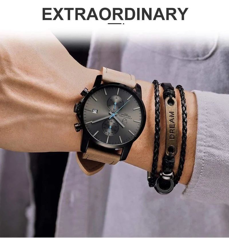 Herrenuhr CHEETAH Brand Fashion Sport Quarzuhren Herren Leder Wasserdicht Chronograph Uhr Business Relogio Masculino