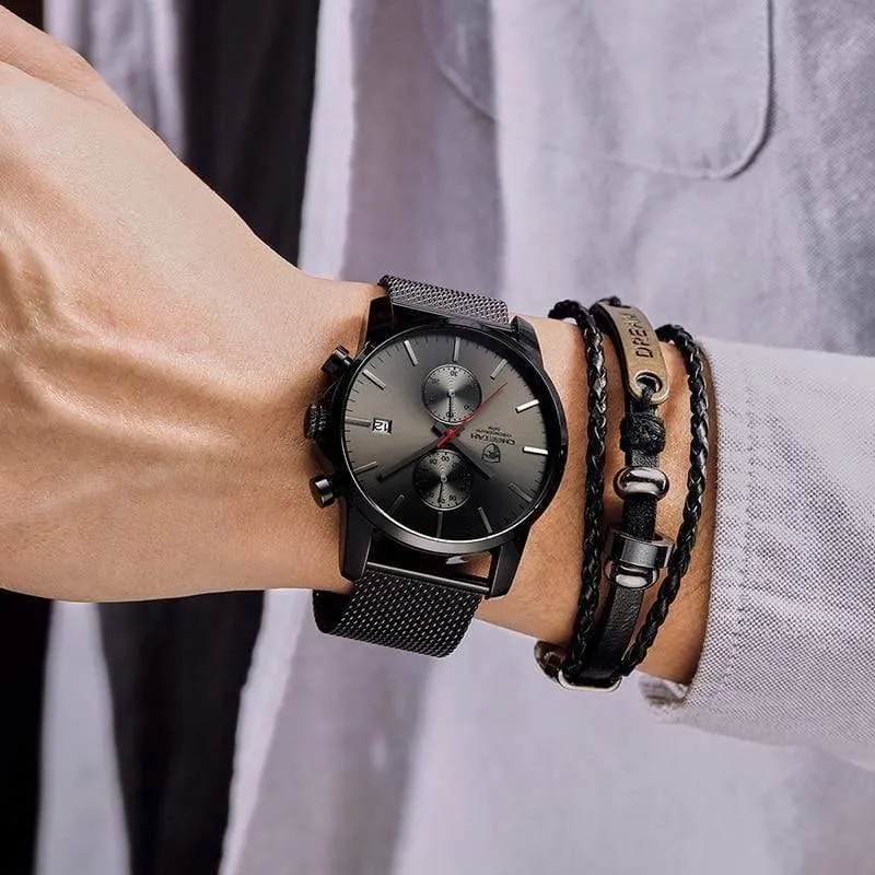 Herrenuhr CHEETAH Brand Fashion Sport Quarzuhren Herren Leder Wasserdicht Chronograph Uhr Business Relogio Masculino