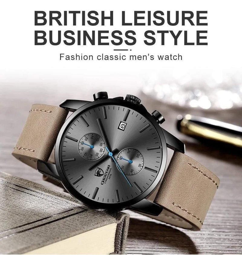 Herrenuhr CHEETAH Brand Fashion Sport Quarzuhren Herren Leder Wasserdicht Chronograph Uhr Business Relogio Masculino