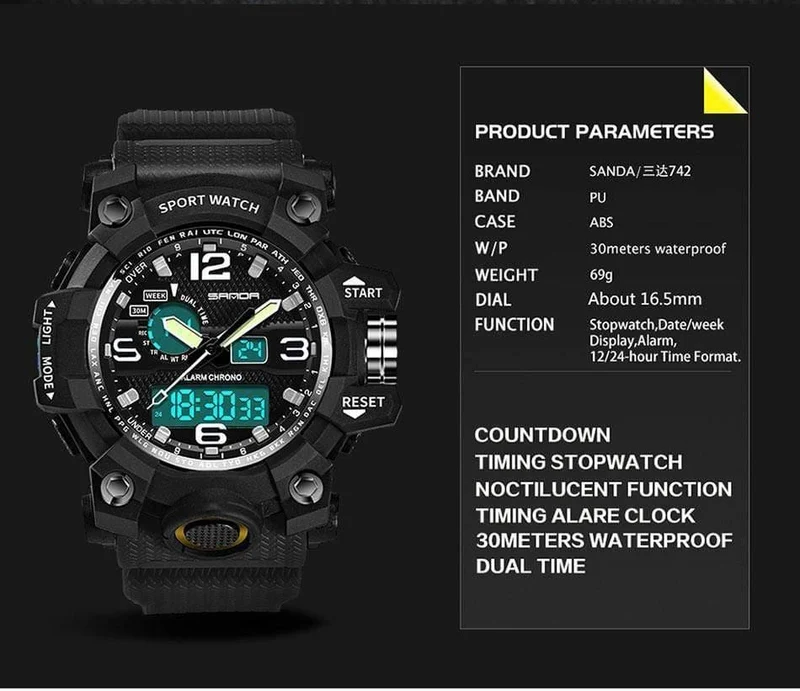 Military Herrenuhren Top-Marke Luxus wasserdichte Sportuhr Männer S Shock Quarzuhren Uhr Relogio Masculino