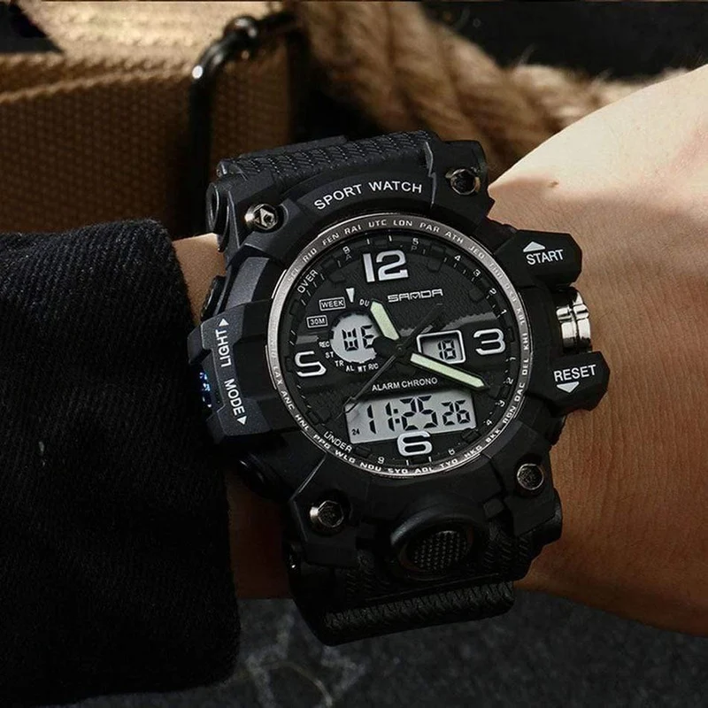 Military Herrenuhren Top-Marke Luxus wasserdichte Sportuhr Männer S Shock Quarzuhren Uhr Relogio Masculino