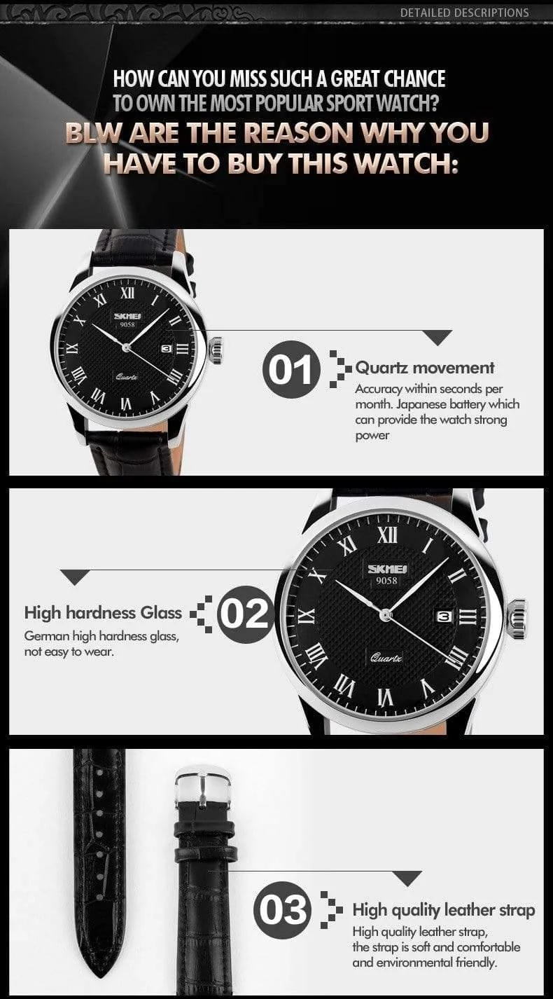 Herren Uhren Top Brand Luxus Quarz Uhr Skmei Mode Casual Business Armbanduhren Wasserdichte Männliche Uhr Relogio Masculino