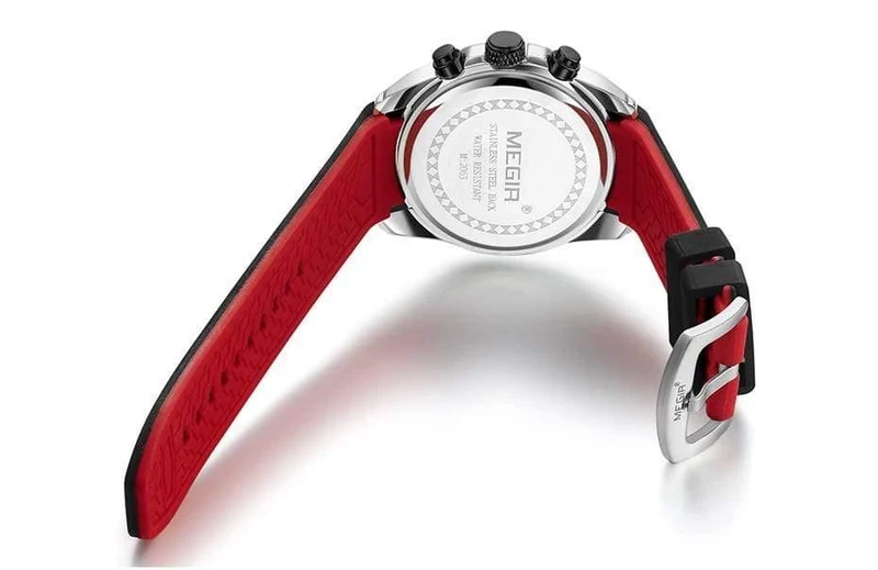 Herren-Chronograph, analoge Quarzuhr mit Datum, leuchtenden Zeigern, wasserdichtem Silikonarmband