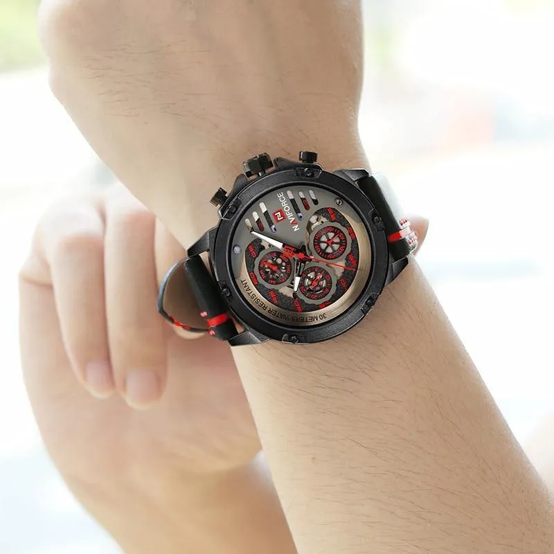 Herren Uhren Top Marke Luxus 3Bar Wasserdicht Datum Quarz Uhr Mann Leder Sport Armbanduhr Männer Wasserdichte Uhr