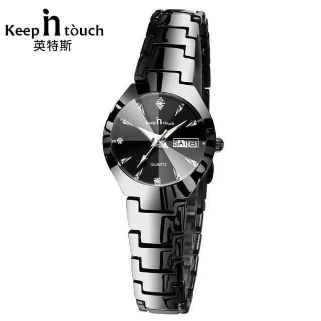 Uhr Frauen Quarz Kalender Strass Kleid Armband Damenuhr Ladies Luminous Relogio Feminino