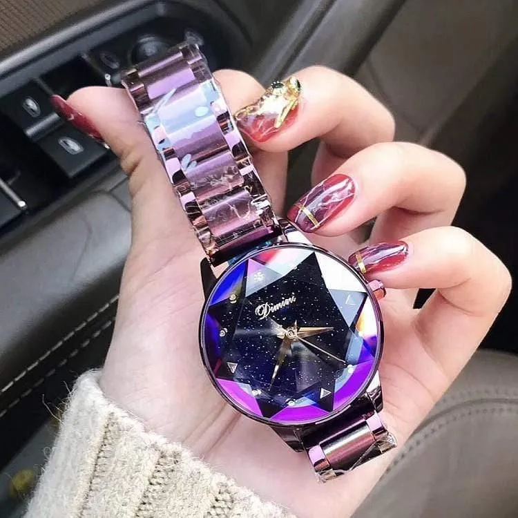 Uhr-Frauen-Kleid-Uhr-Mode-Rosen-Goldquarz passt weibliche Edelstahl-Armbanduhren auf