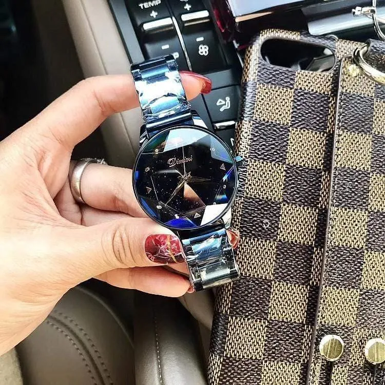 Uhr-Frauen-Kleid-Uhr-Mode-Rosen-Goldquarz passt weibliche Edelstahl-Armbanduhren auf