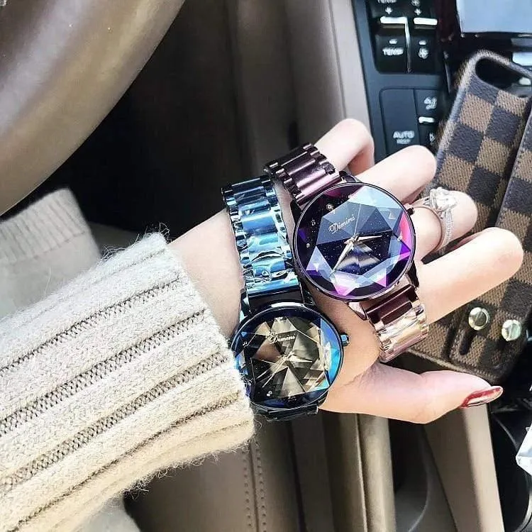Uhr-Frauen-Kleid-Uhr-Mode-Rosen-Goldquarz passt weibliche Edelstahl-Armbanduhren auf