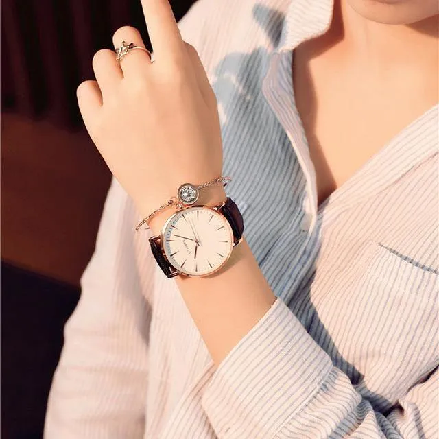Frauen uhren luxus mode quarz armbanduhren tropfenverschiffen ulzzang marke frau uhr montre femme