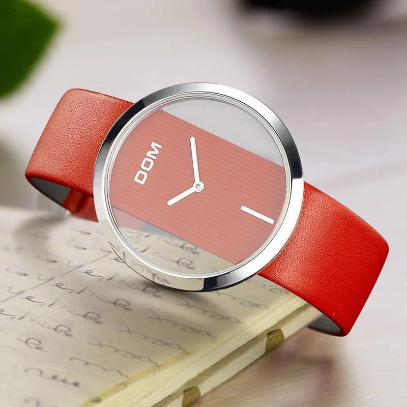 Arbeiten Sie elegante Dame Leather Wrist Watch Waterproof beiläufige Quarzuhr für Frauen Relogio Feminino um