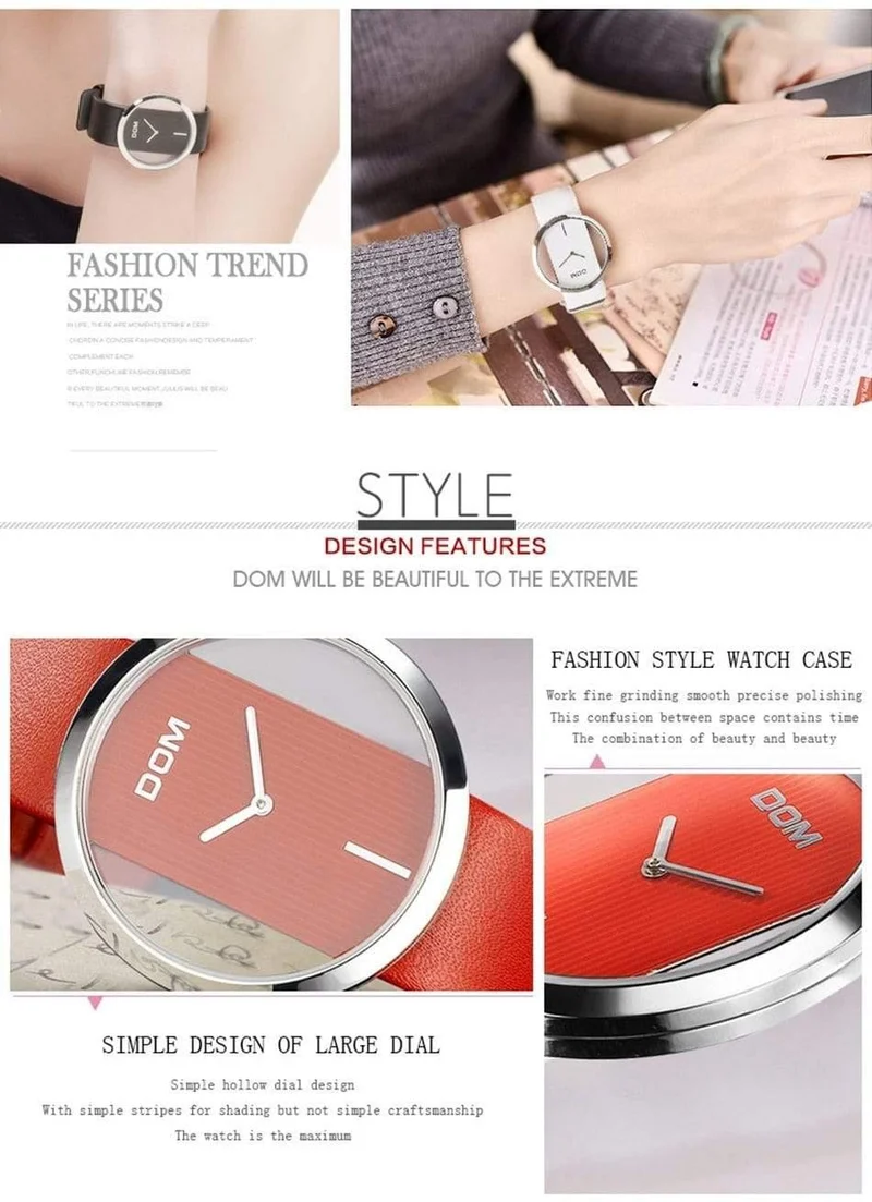 Arbeiten Sie elegante Dame Leather Wrist Watch Waterproof beiläufige Quarzuhr für Frauen Relogio Feminino um