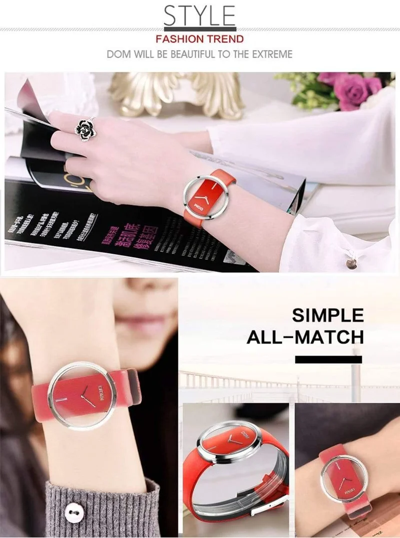 Arbeiten Sie elegante Dame Leather Wrist Watch Waterproof beiläufige Quarzuhr für Frauen Relogio Feminino um