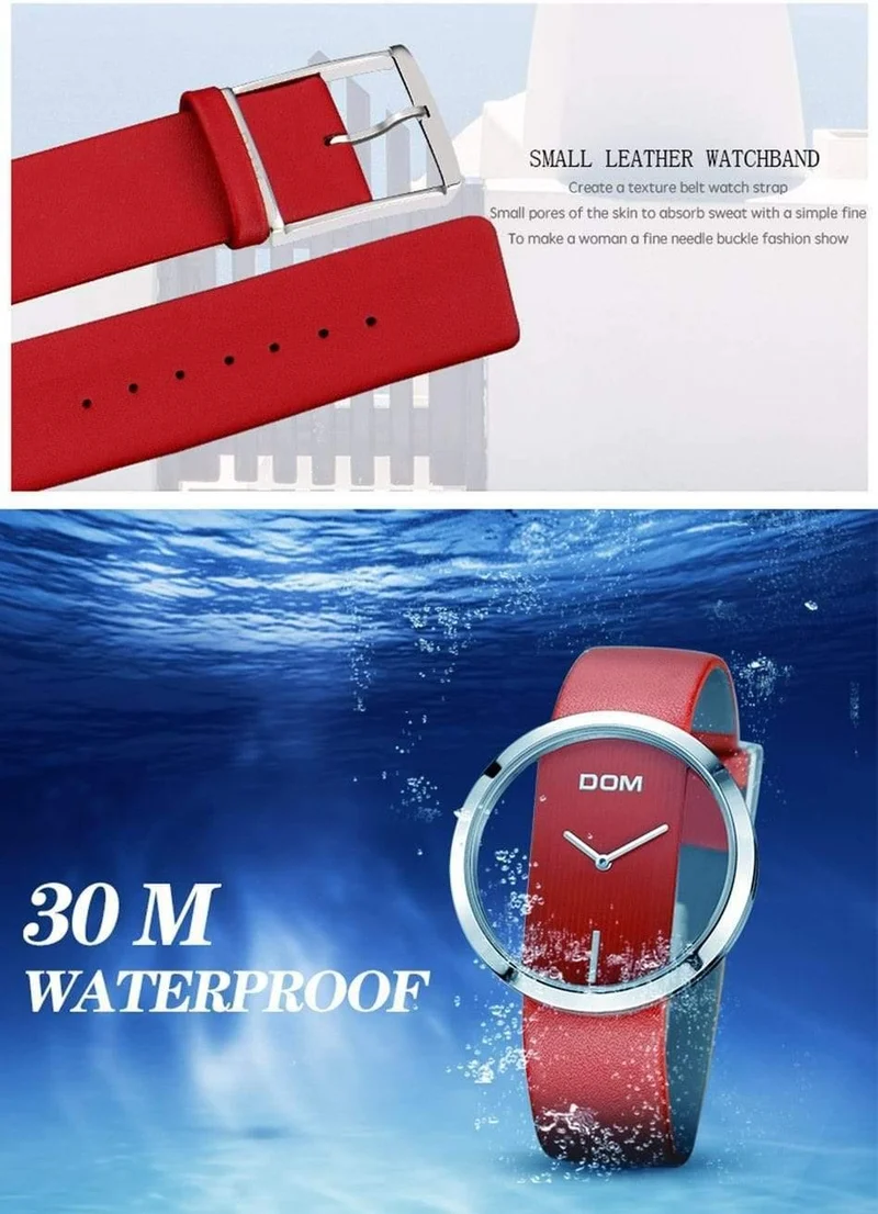 Arbeiten Sie elegante Dame Leather Wrist Watch Waterproof beiläufige Quarzuhr für Frauen Relogio Feminino um
