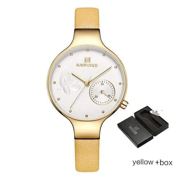 Frauen Uhren Top Luxus Marke Damen Quarz Uhren Echtes Leder Armband Casual Armbanduhren Geschenk Für Mädchen