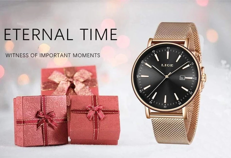Uhr Frauen Edelstahl Wasserdichte Uhr Super Slim Mesh Gürtel Uhr Damen Geschenk Uhr Relogio feminino