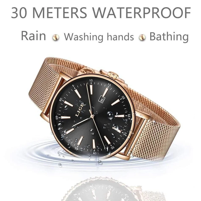 Uhr Frauen Edelstahl Wasserdichte Uhr Super Slim Mesh Gürtel Uhr Damen Geschenk Uhr Relogio feminino