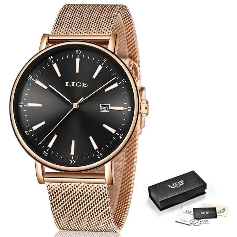Uhr Frauen Edelstahl Wasserdichte Uhr Super Slim Mesh Gürtel Uhr Damen Geschenk Uhr Relogio feminino