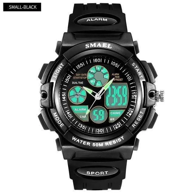 Kinder Led-anzeige Digitaluhr 50M Wasserdichte Kinder Sportuhren Multifunktions Quarz Jungen / Mädchen Studenten Armbanduhr