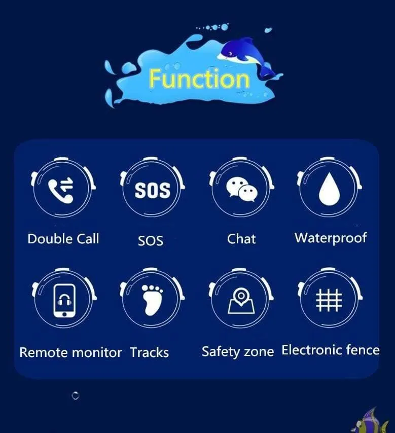 GPS-Verfolger-Uhr für Kinder schwimmen Touch Screen PAS-Notruf-Standort-intelligente Uhr DF25 tragbare Uhr der Kinder