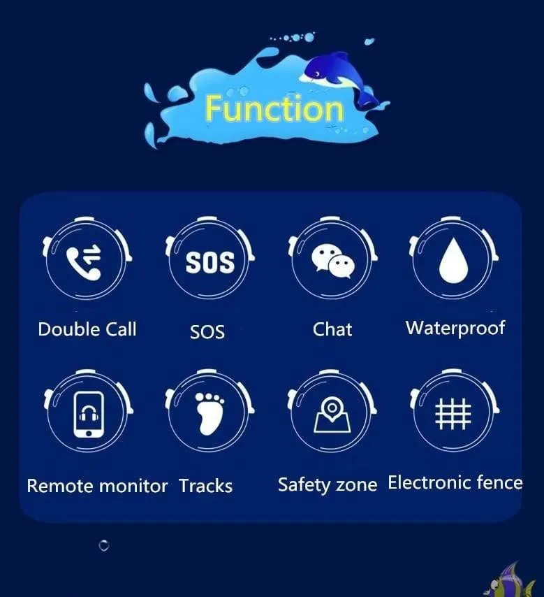 GPS-Verfolger-Uhr für Kinder schwimmen Touch Screen PAS-Notruf-Standort-intelligente Uhr DF25 tragbare Uhr der Kinder