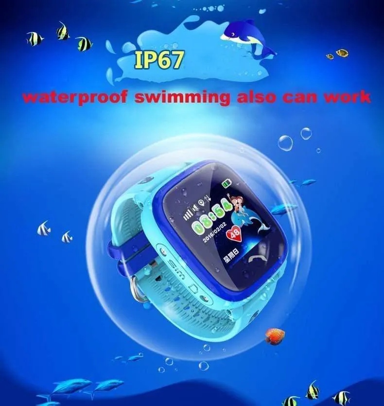 GPS-Verfolger-Uhr für Kinder schwimmen Touch Screen PAS-Notruf-Standort-intelligente Uhr DF25 tragbare Uhr der Kinder